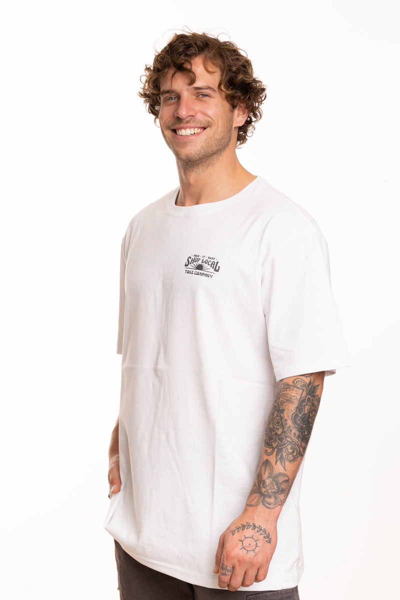 Toke Polera Shop Local Blanca - Rideshop