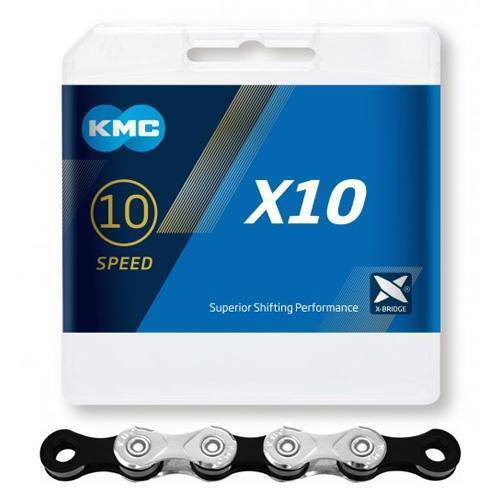 Cadena X10 - 10v Plata Kmc - Rideshop