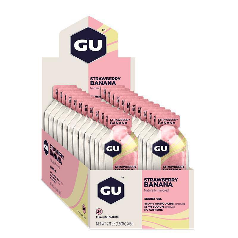 Caja de Geles Strawberry Banana 24 GU Energy - Rideshop