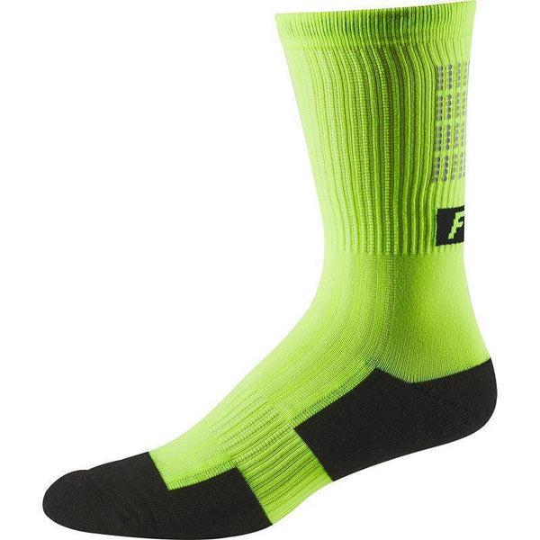 Calcetines Bicicleta 8'' Lunar Amarillo Fluor Fox Racing. - Rideshop