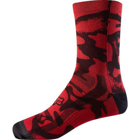 Calcetines Bicicleta M 8" Print Rojo Fox.-Rideshop