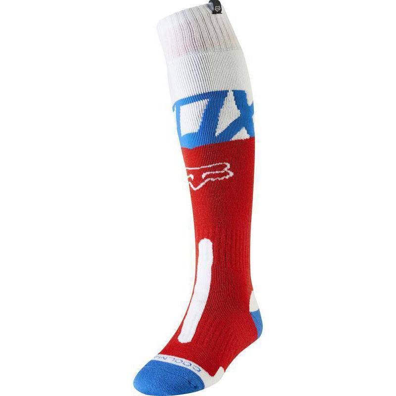 Calcetines Moto Coolmax Thick - Kila Azul/Rojo Fox Racing - Rideshop
