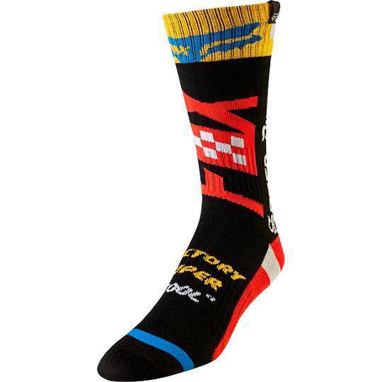 Calcetines Moto Niño - Czar Negro Amarillo Fox Racing - Rideshop