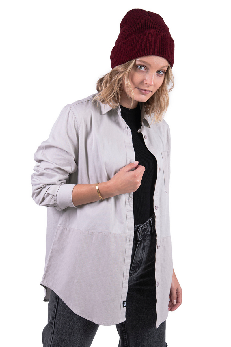 Toke Camisa Algodón Mujer Gris Claro - Rideshop