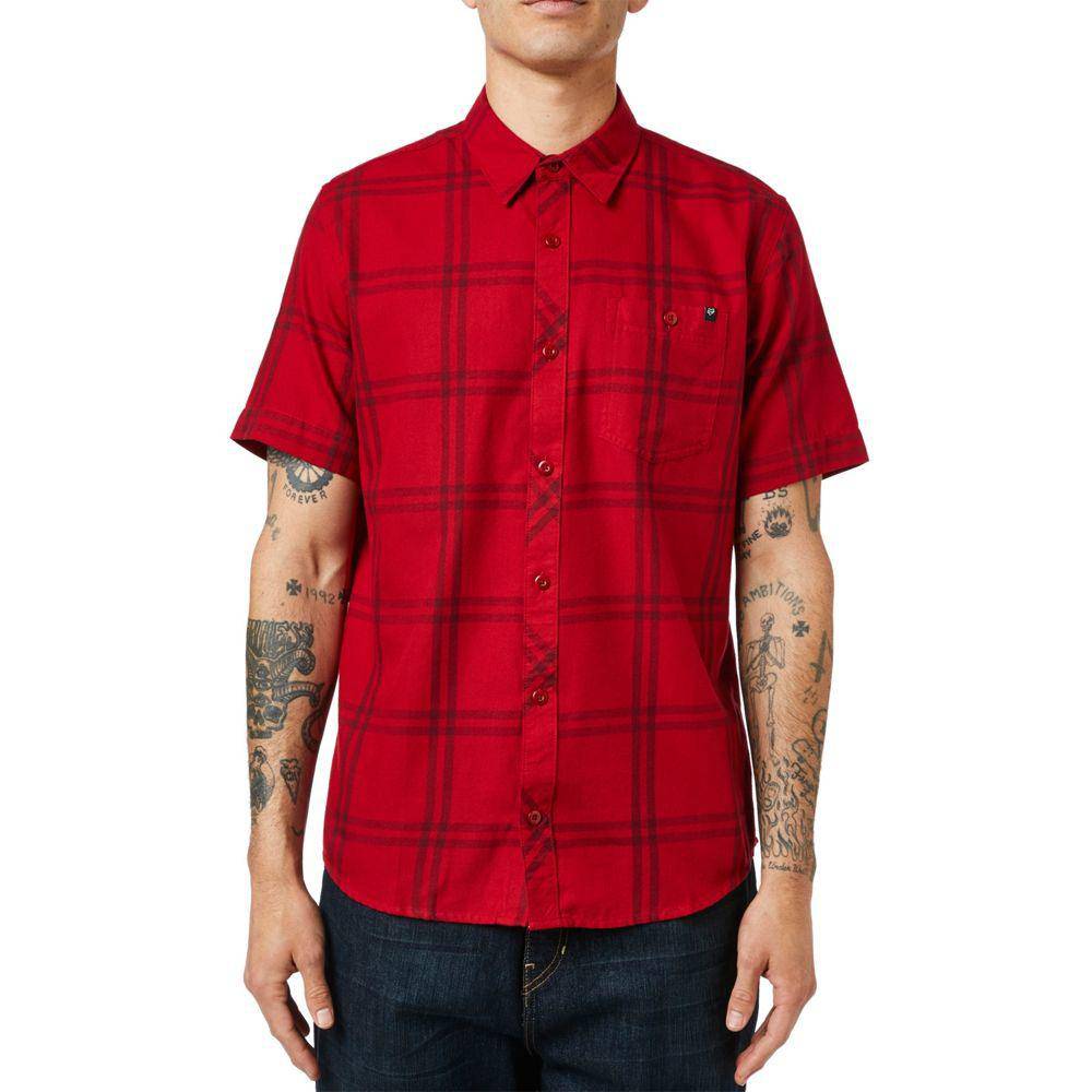 Camisa Lifestyle Brake Check Rojo Fox Racing- - Rideshop