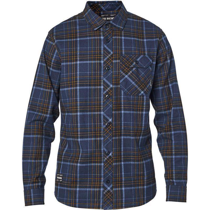 Camisa Lifestyle Manga Larga Gamut Stretch Azul/Dorado Fox Racing - Rideshop