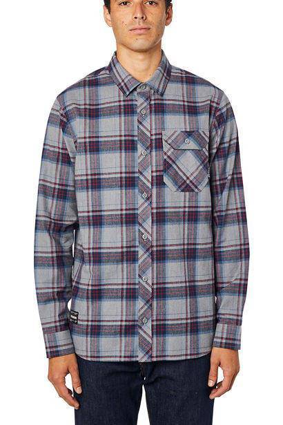 Camisa Lifestyle Manga Larga Gamut Stretch Gris Fox-Rideshop