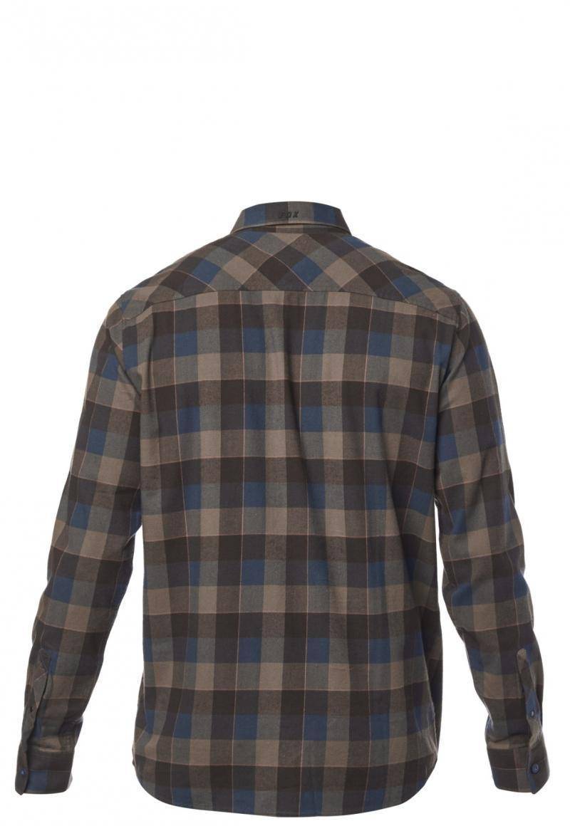 Camisa Lifestyle Rowan Stretch Flannel Café Azul Fox Racing - Rideshop