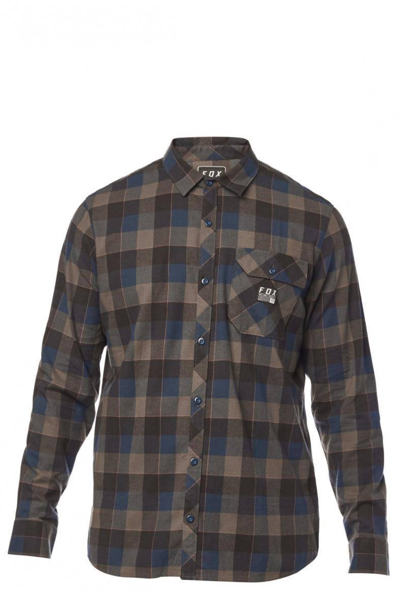 Camisa Lifestyle Rowan Stretch Flannel Café Azul Fox Racing - Rideshop