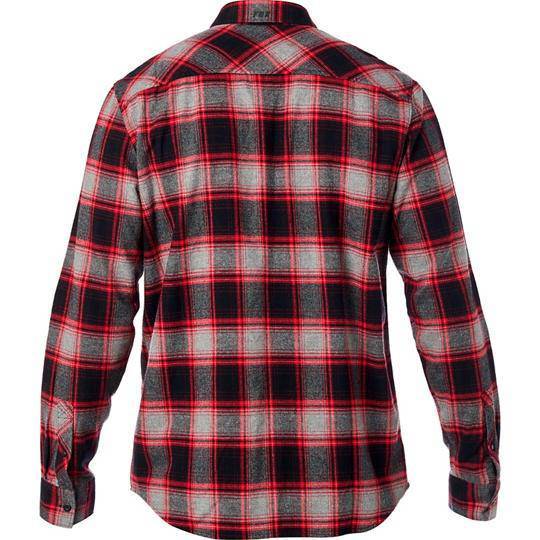 Camisa Lifestyle Traildust Flannel Gris Rojo Fox Racing. - Rideshop