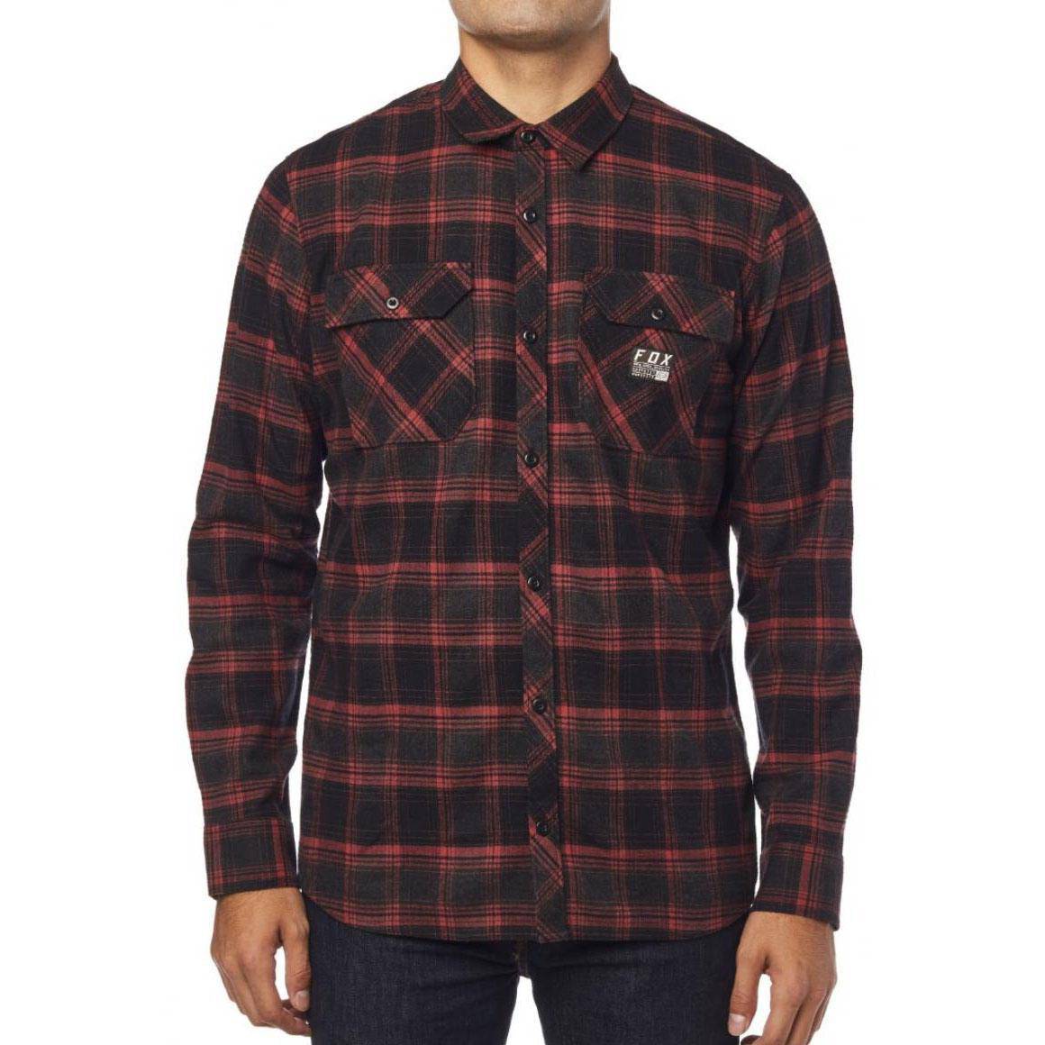 Camisa Lifestyle Traildust Flannel Rojo Fox Racing - Rideshop