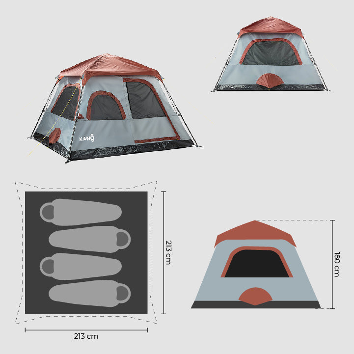 Kano Carpa Automática Laja 4 Personas - Rideshop