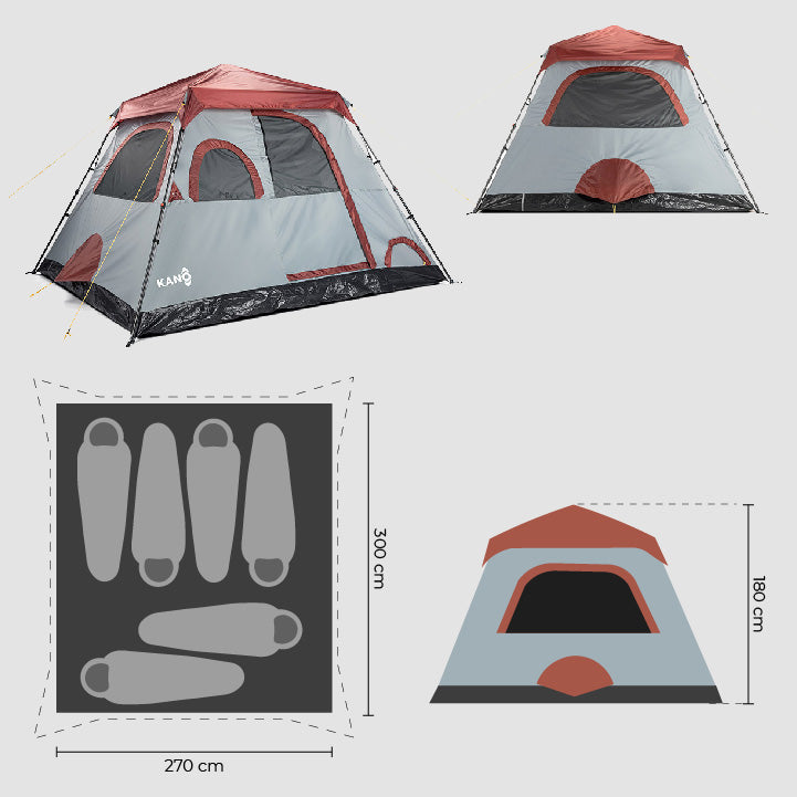 Kano Carpa Automática Eco 6 Personas - Rideshop