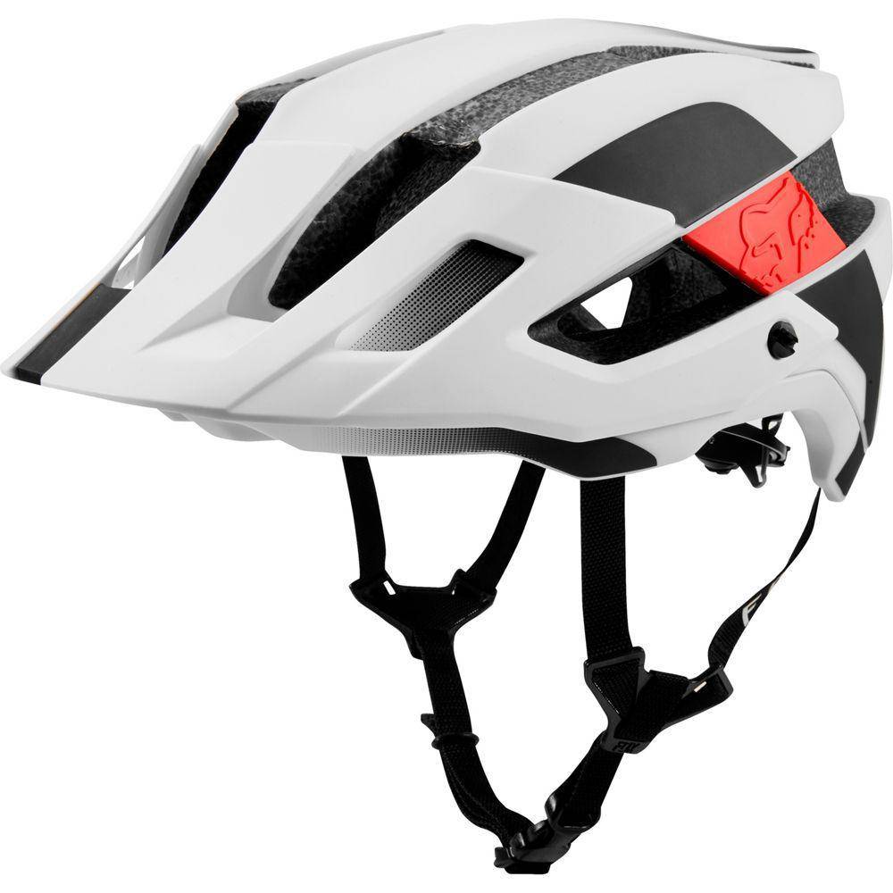 Casco Bicicleta Flux Mips Conduit Blanco Rojo Fox Racing. - Rideshop