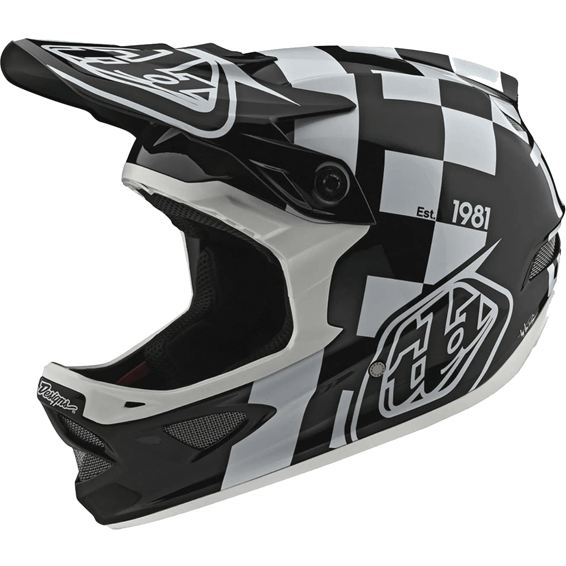 Casco D3 Fiberlite Race Shop Blanco / Negro Troy Lee - Rideshop