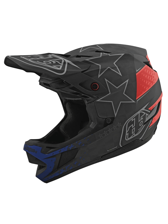 Casco D4 Carbon; Freedom 2.0 Negro / Rojo Troy Lee - Rideshop