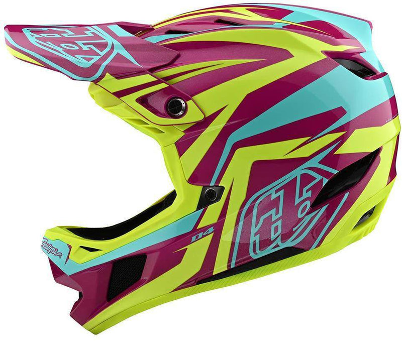 Casco D4 Composite Slash Purple / Yellow Troy Lee Designs - Rideshop