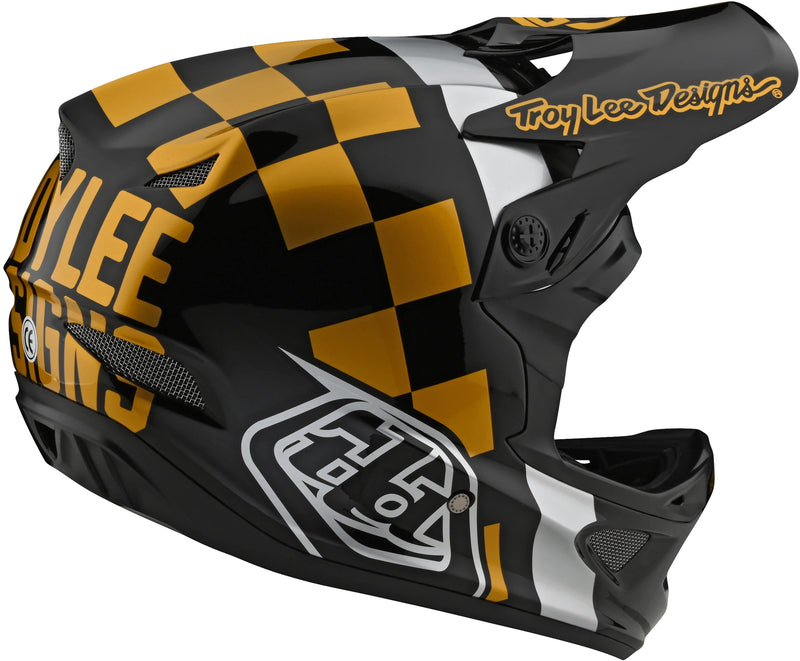 Casco de Bicicleta D3 Fiberlite Race Shop Black Gold Troy Lee-Rideshop