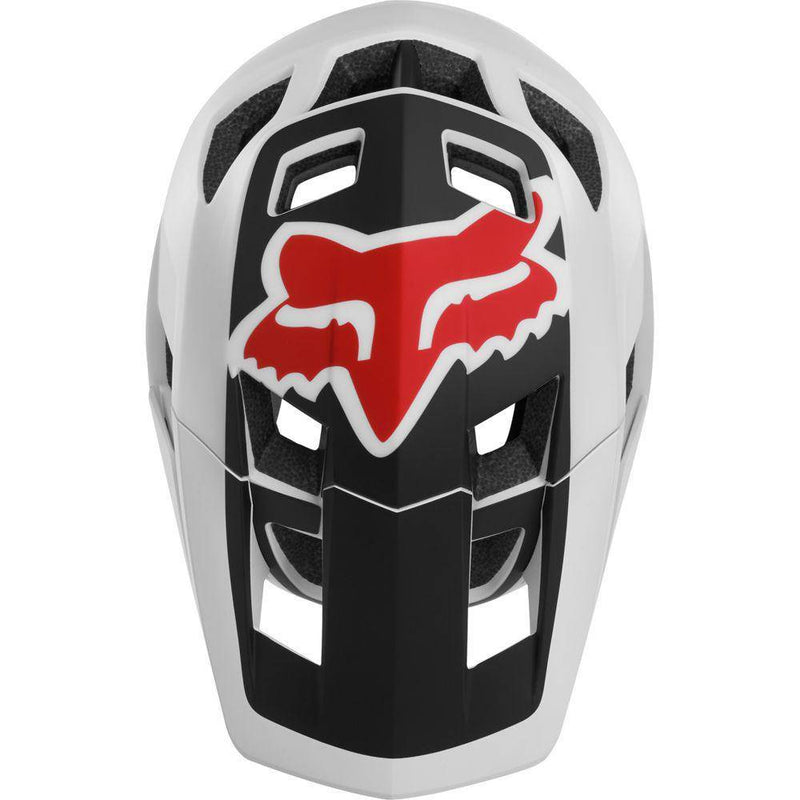 Casco de Bicicleta Dropframe Blanco Negro Fox Racing- - Rideshop