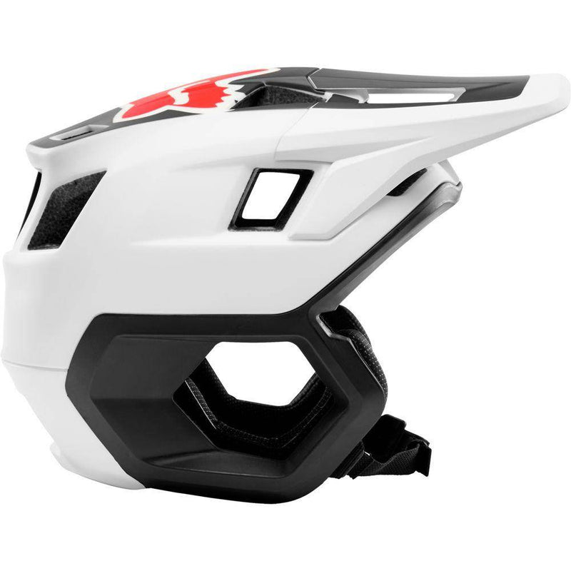 Casco de Bicicleta Dropframe Blanco Negro Fox Racing- - Rideshop