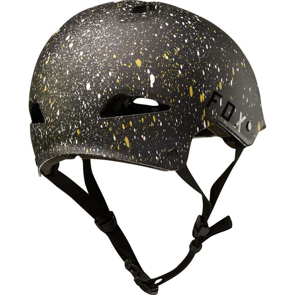 Casco de Bicicleta Flight Splatter Negro/Dorado Fox Racing. - Rideshop