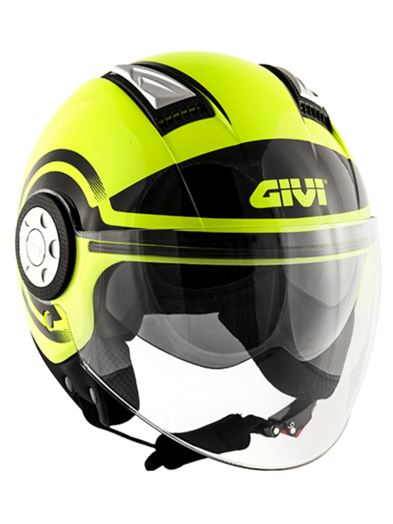 Casco Givi Air Jet Graph. Round Yellow/Black - Rideshop