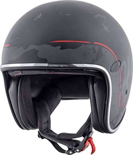 Casco Hevik Jet Hv29 Negro Rojo Mate - Rideshop