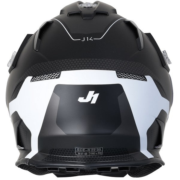 Just1 Casco Moto J14-F Elite Blanco Negro - Rideshop