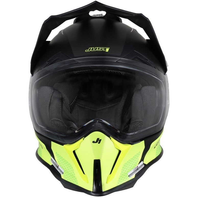 Just1 Casco Moto J14-F Elite Amarillo Fluor Negro - Rideshop