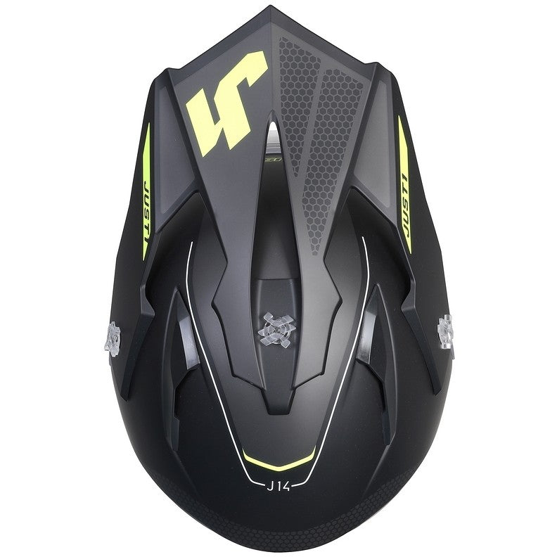 Just1 Casco Moto J14-F Elite Amarillo Fluor Negro - Rideshop