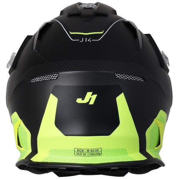 Just1 Casco Moto J14-F Elite Amarillo Fluor Negro - Rideshop