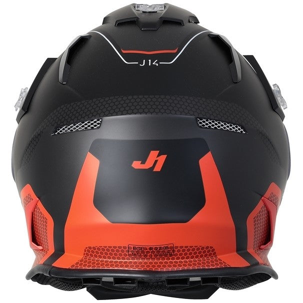 Just1 Casco Moto J14-F Elite Rojo Fluor Negro - Rideshop