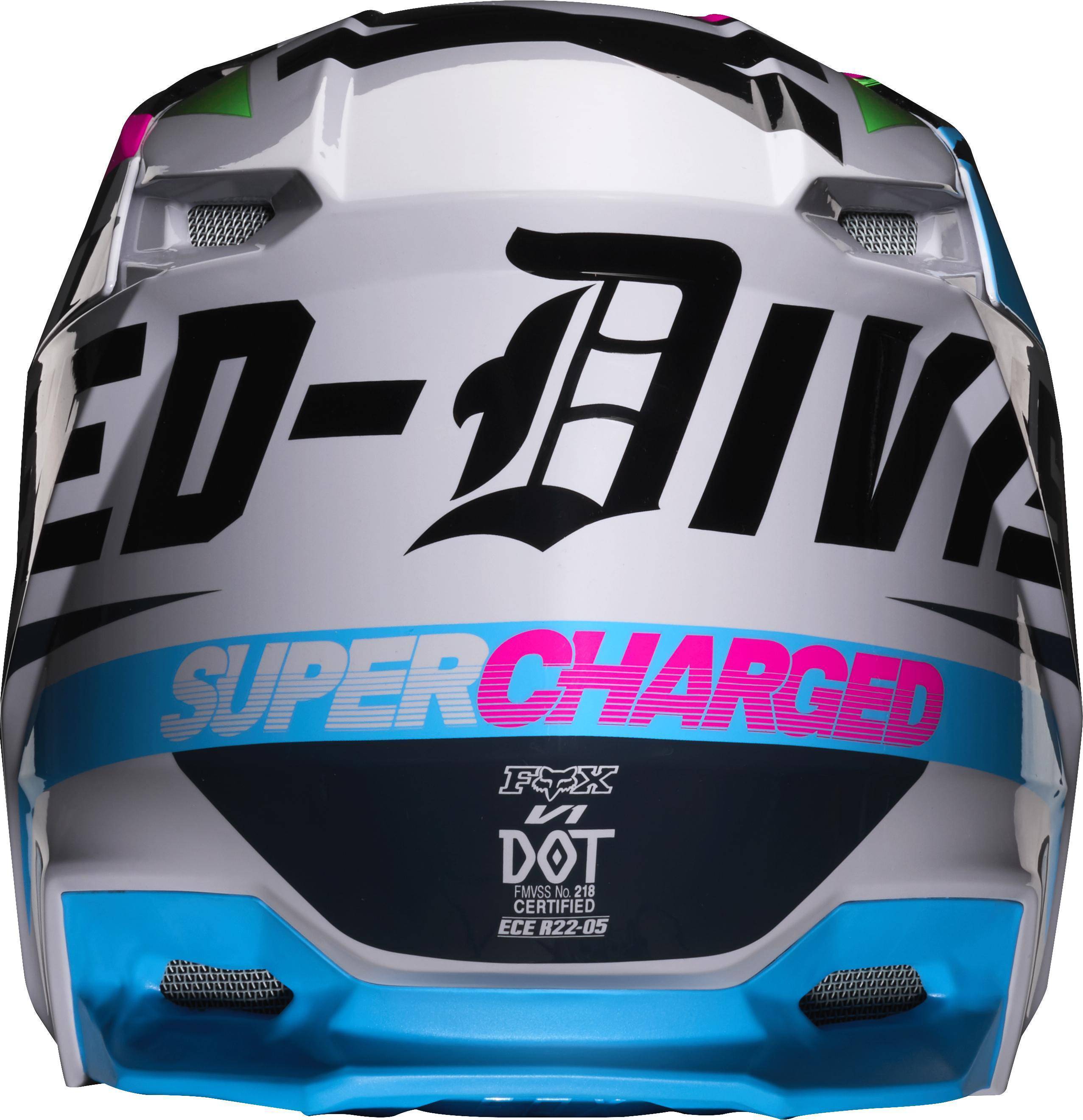 Casco Moto Niño V1 Czar Gris Fox Racing. - Rideshop