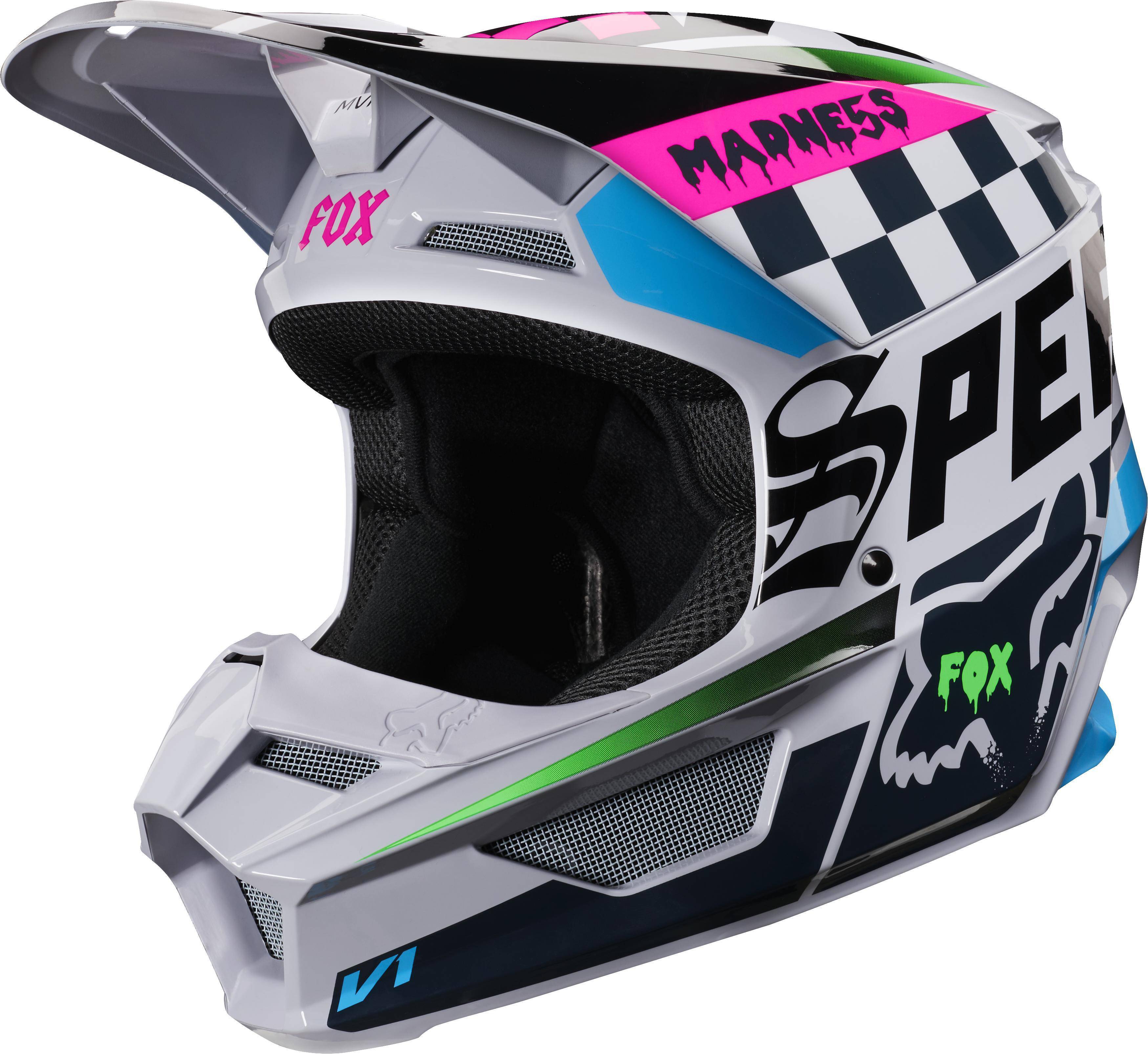 Casco Moto Niño V1 Czar Gris Fox Racing. - Rideshop