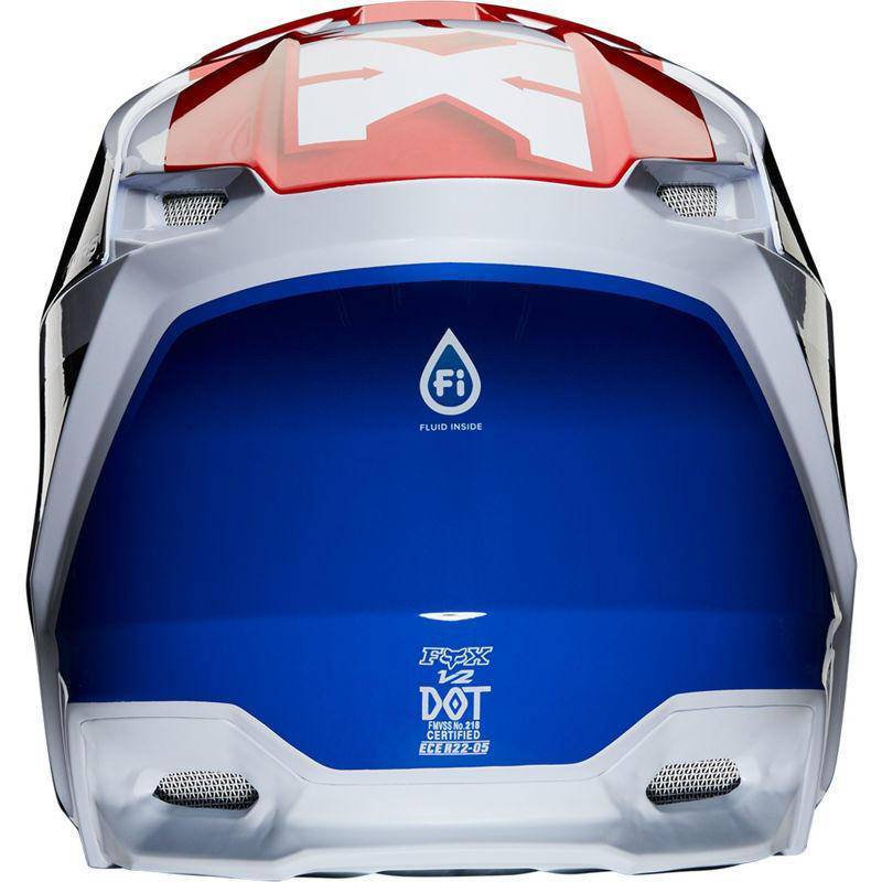 Casco Moto Niño V2 Hayl Azul/Rojo Fox Racing - Rideshop