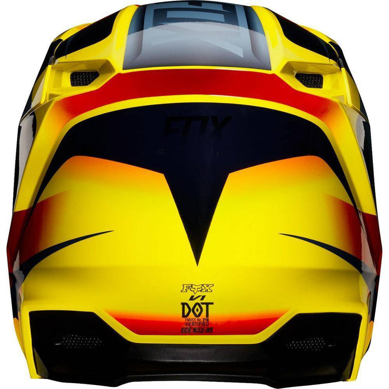 Casco Moto V1 Motif Amarillo Fox Racing. - Rideshop