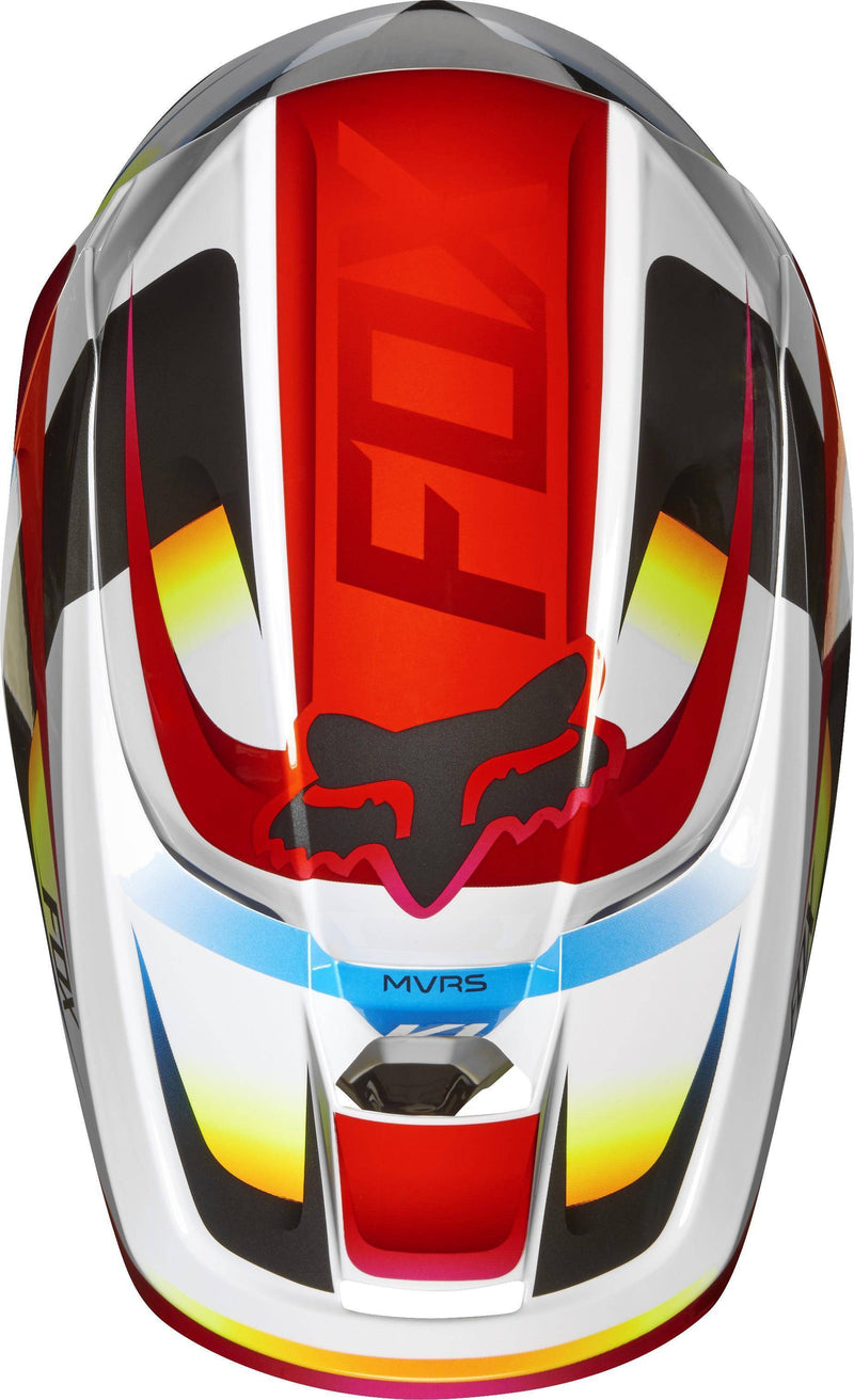 Casco Moto V1 Motif Rojo Blanco Fox Racing. - Rideshop