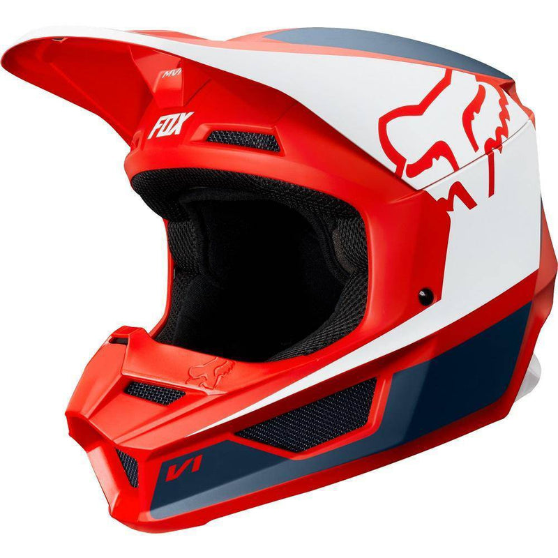 Casco Moto V1 Przm Azul Rojo Fox Racing. - Rideshop