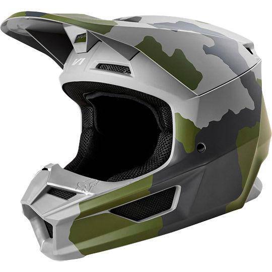 Casco Moto V1 Pzrm Camo Fox Racing. - Rideshop