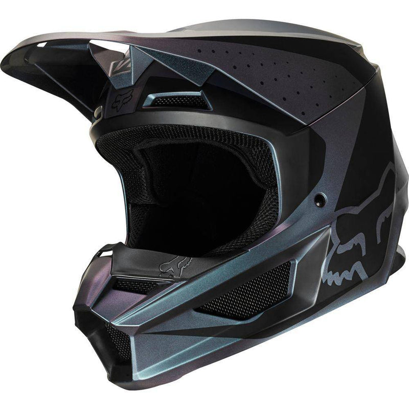 Casco Moto V1 Weld Negro Iridium Fox Racing - Rideshop