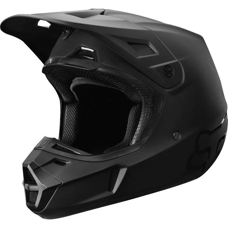 Casco Moto V2 Matte Black Negro Matte Fox Racing. - Rideshop