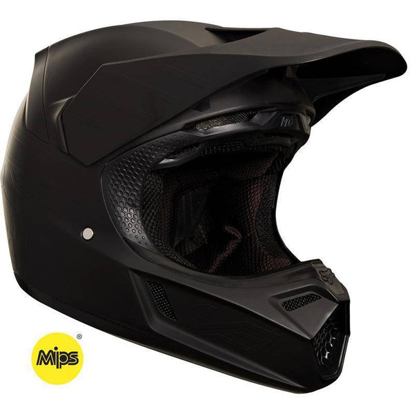 Casco Moto V3 Matte Carbon Negro Opaco Fox Racing - Rideshop