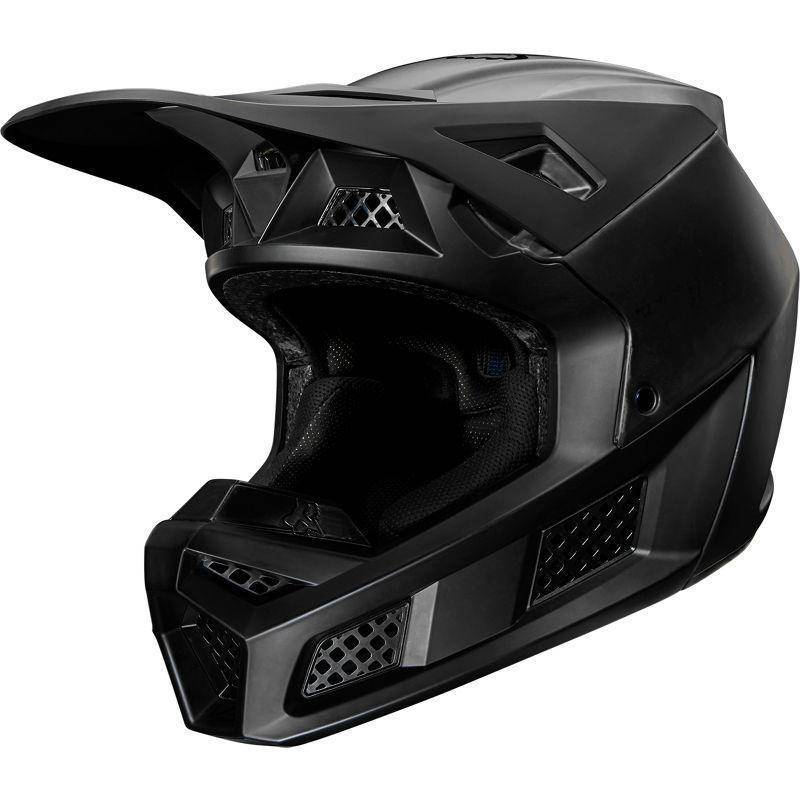 Casco Moto V3 Solids Negro Matte Fox Racing - Rideshop