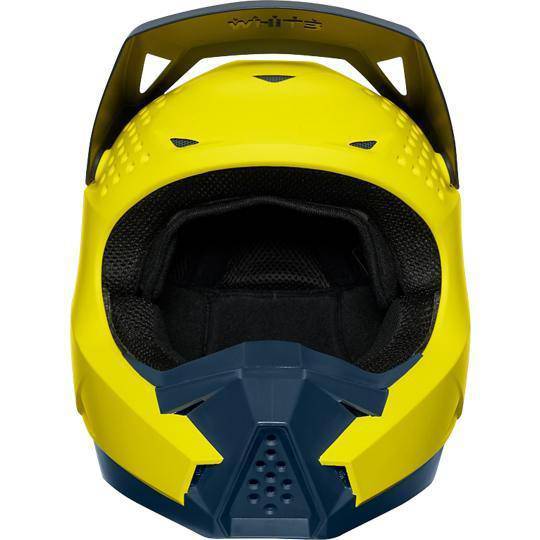 Casco Moto White Amarillo Azul Shift - Rideshop