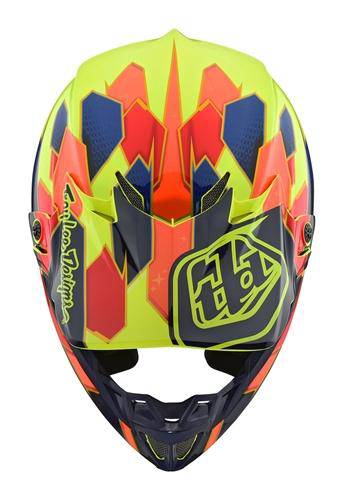 Casco Se4 Composite Maze Yellow Blue Troy Lee Designs - Rideshop