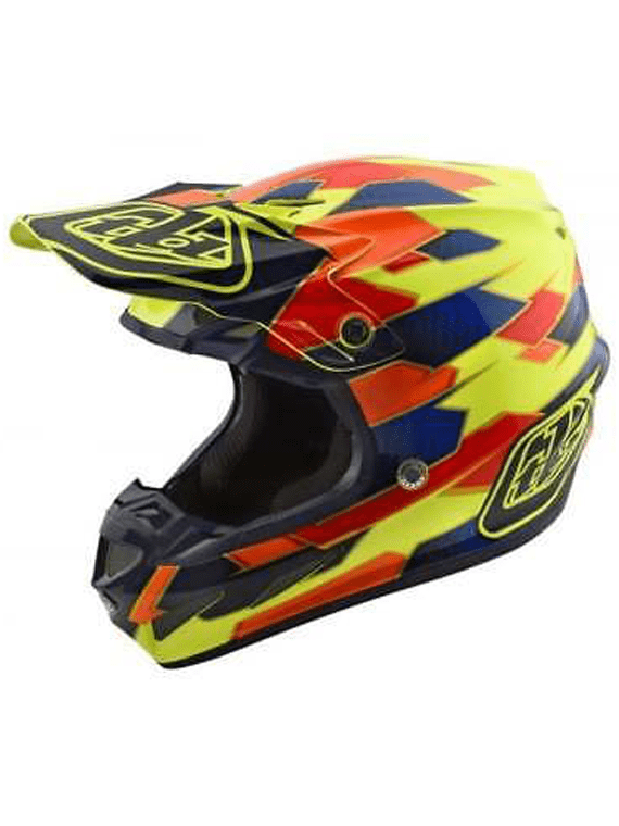 Casco Se4 Composite Maze Yellow Blue Troy Lee Designs - Rideshop