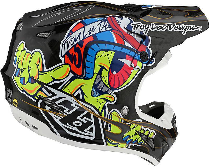 Casco Se4 Ece Carbon Eyeball Black/Red Troy Lee Designs - Rideshop