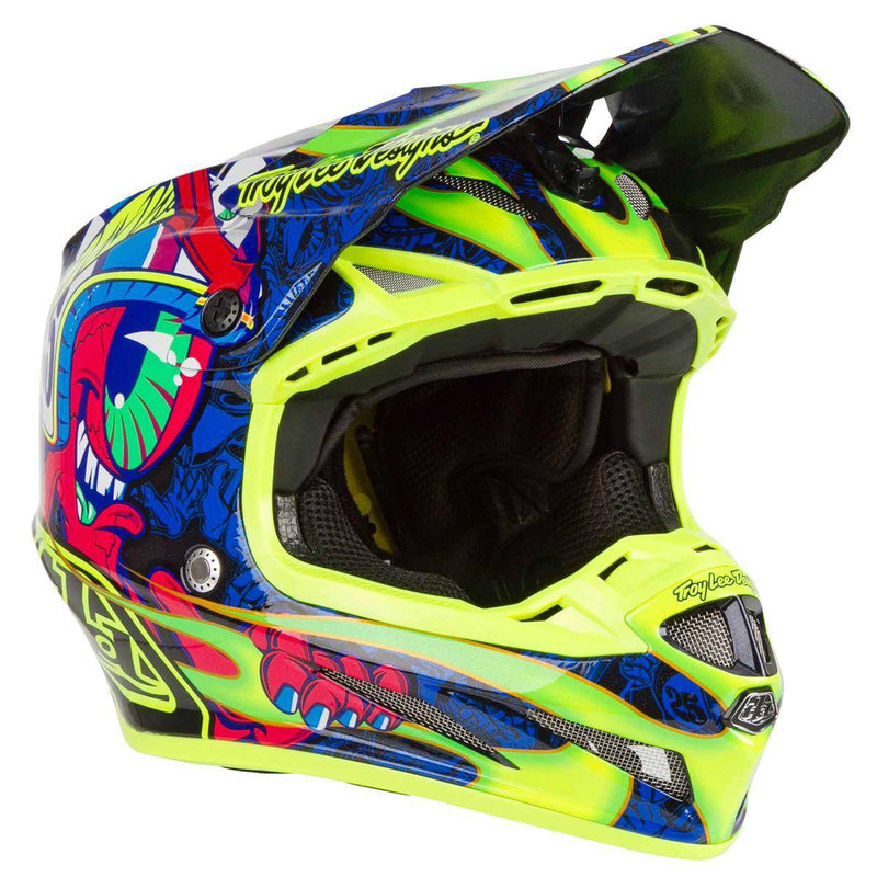 Casco Se4 Ece Composite Eyeball Navy Yellow Troy Lee Designs - Rideshop