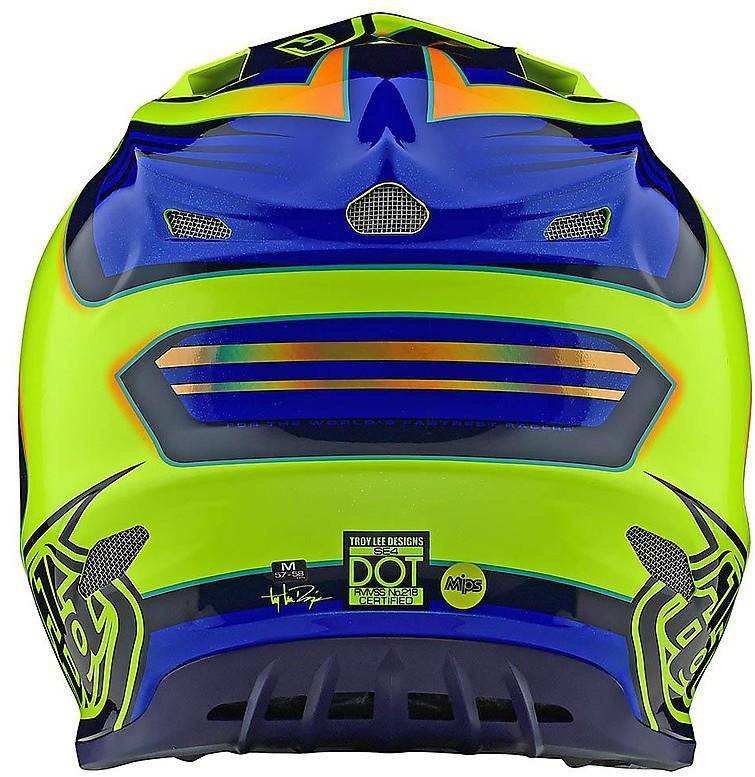 Casco Se4 Ece Composite Flash Yellow Blue Troy Lee Designs - Rideshop