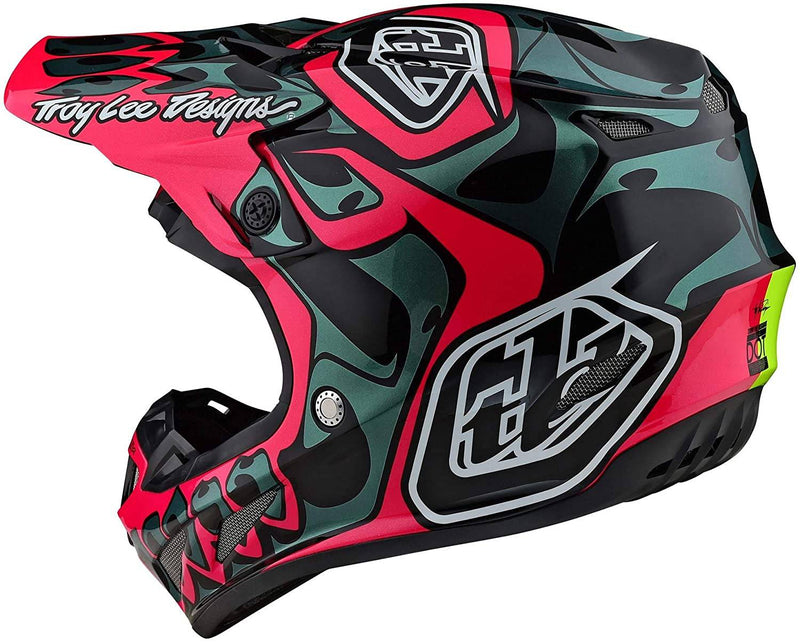 Casco Se4 Ece Composite Skully Pink Flo Yellow Troy Lee - Rideshop